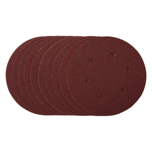 Draper Sanding Discs, 150mm, Hook & Loop, 80 Grit, (Pack of 10) 54888 Draper - Town Tools 