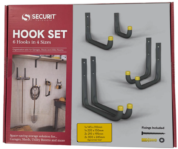 Securit Storage Hook Set 6 Piece