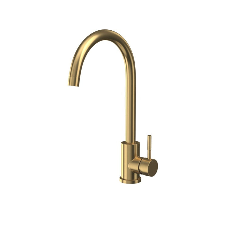 Scudo Manhattan Kitchen Mixer Tap Brushed Brass