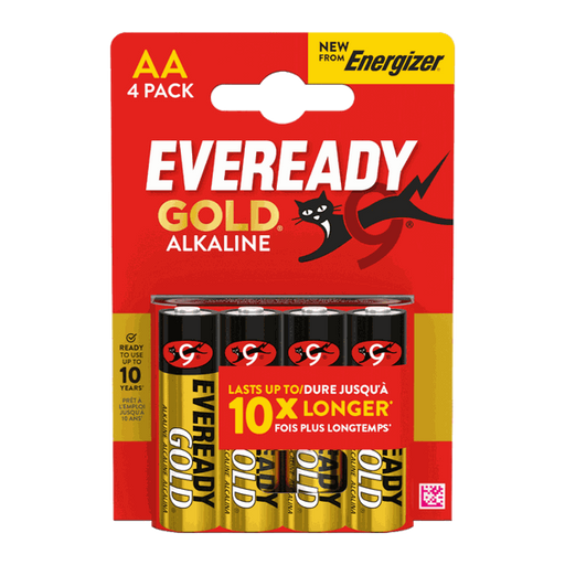 Eveready Gold AA Batteries Card of 4