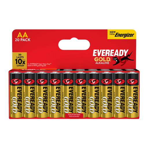 Eveready Gold AA Batteries Card of 20