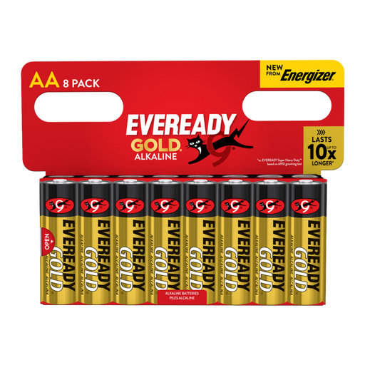Eveready Gold AA Batteries Card of 8