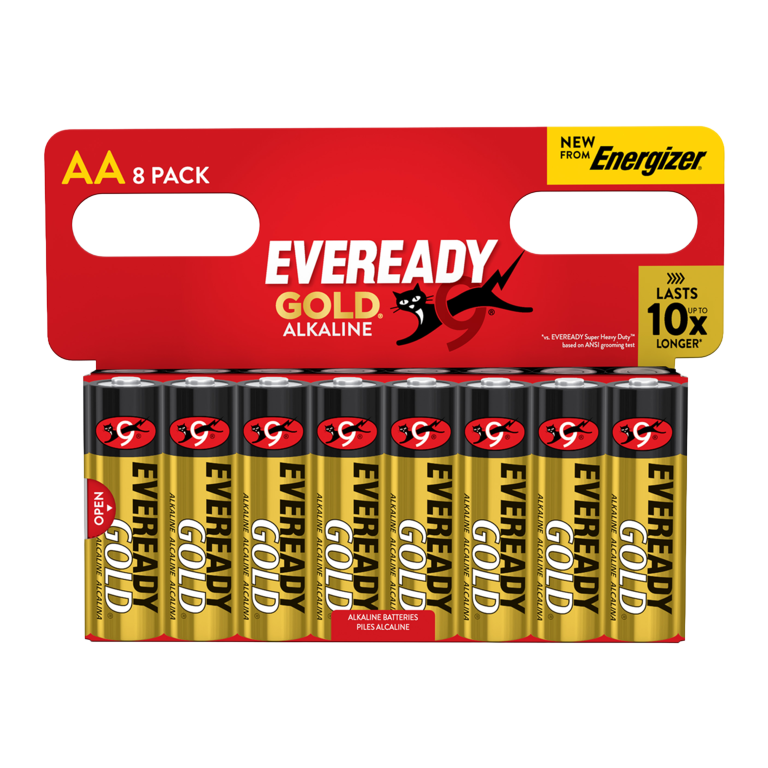 Eveready Gold AA Batteries Card of 8