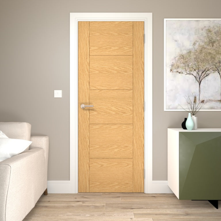 Valdor 5 Panel Ladder Unfinished Oak Door 1981 x 762mm