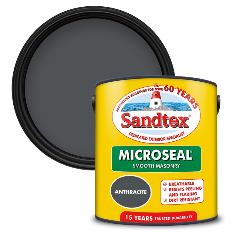 Sandtex Smooth Masonry Paint 2.5L Anthracite