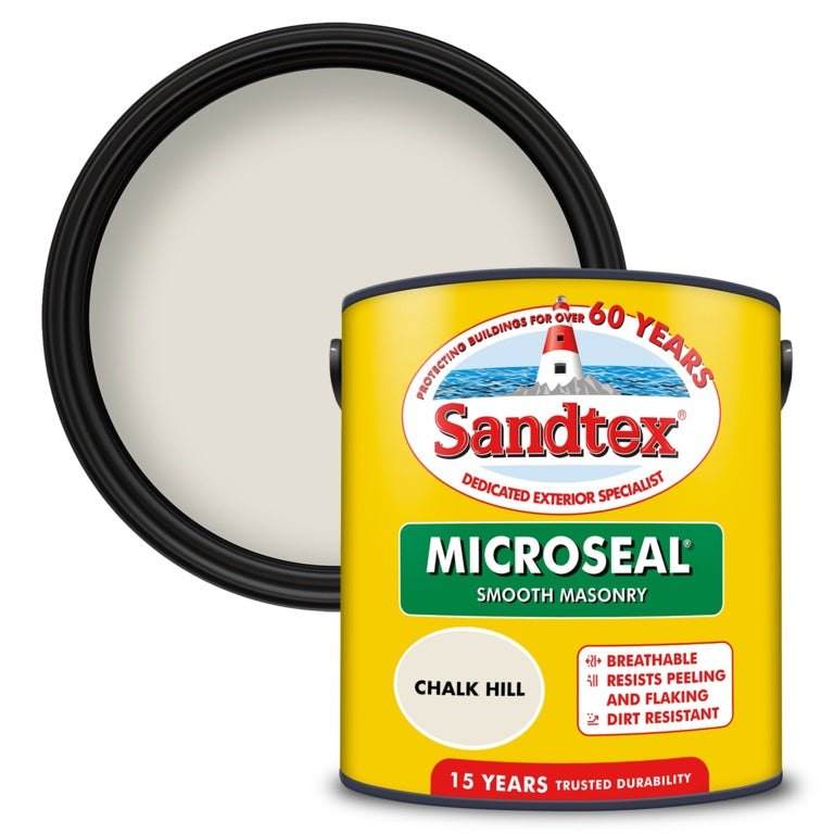 Sandtex Smooth Masonry Paint 2.5L Chalk Hill
