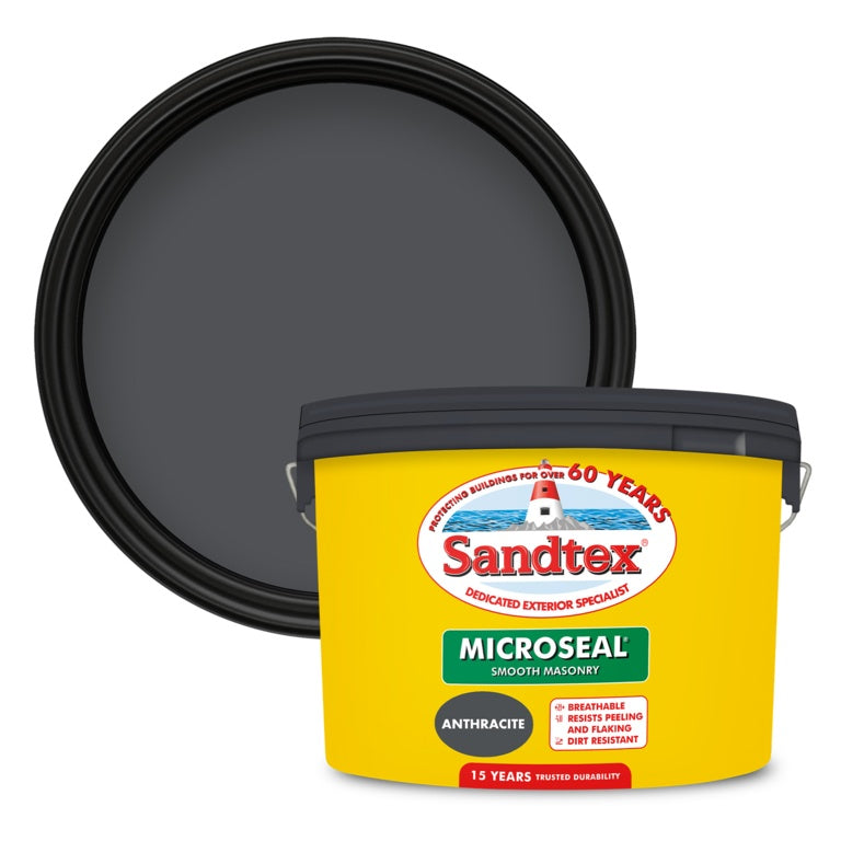 Sandtex Smooth Masonry Paint 10L Anthracite