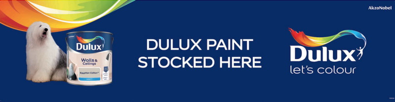 Dulux Paint Stocked Here Exterior Banner 610 x 2440mm