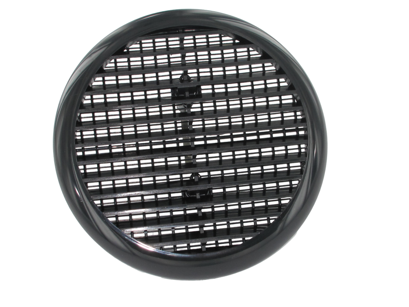 Securit Circular Louvered Vent 165mm Black