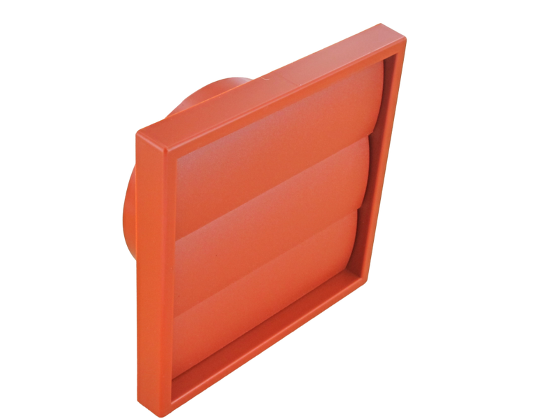 Securit Gravity Wall Flap Outlet 100mm Terracotta