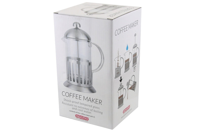 Apollo Coffee Plunger Stainless Steel Handle 800ml