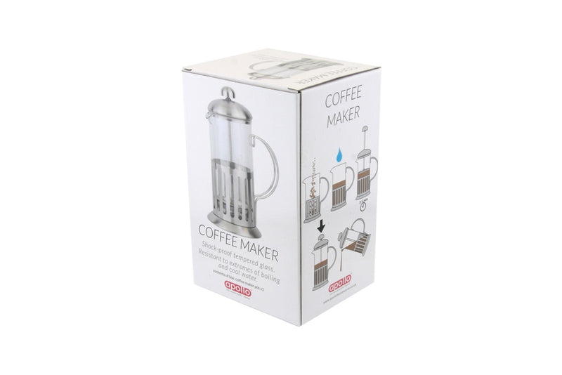 Apollo Coffee Plunger Stainless Steel Handle 600ml