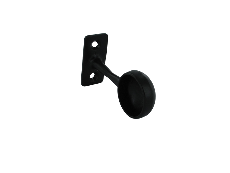Securit End Bracket Black 25mm Pack 2
