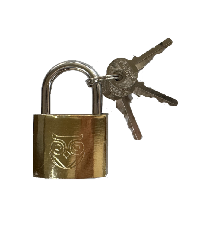 Owler & Banks Brass Coated Padlock 38mm