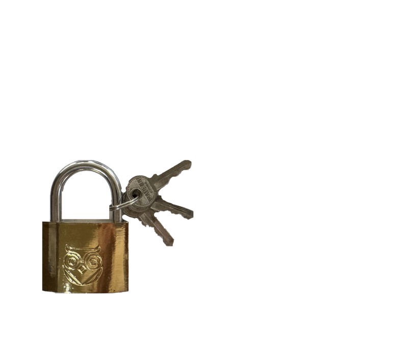 Owler & Banks Brass Coated Padlock 50mm
