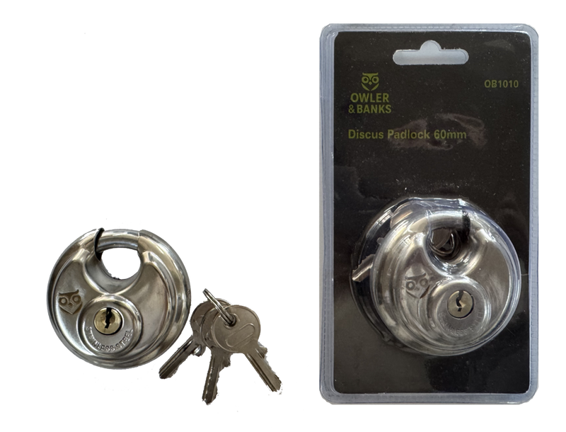Owler & Banks Discus Padlock 60mm