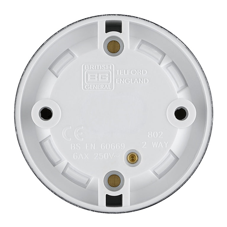 BG Decorative Steel Ceiling Switch 2 Way 6amp