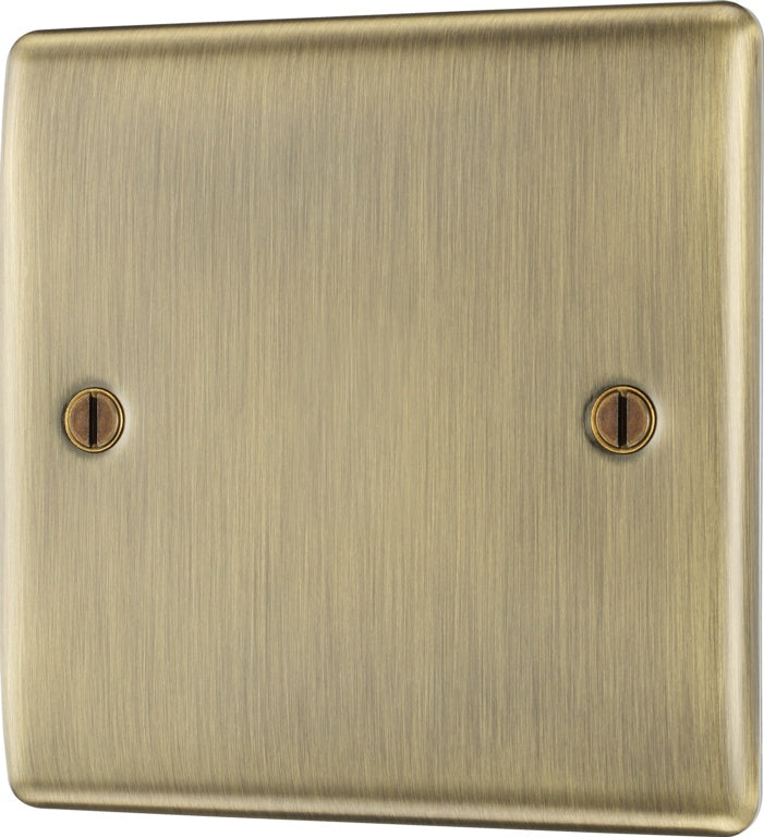 BG Antique Brass Single Blank Plate