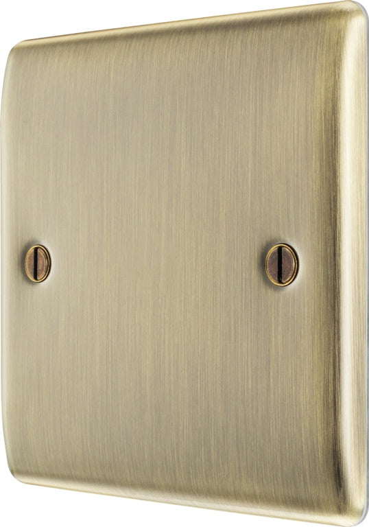 BG Antique Brass Single Blank Plate