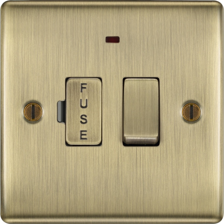 BG Antique Brass Switched Fused Connection Unit 13amp
