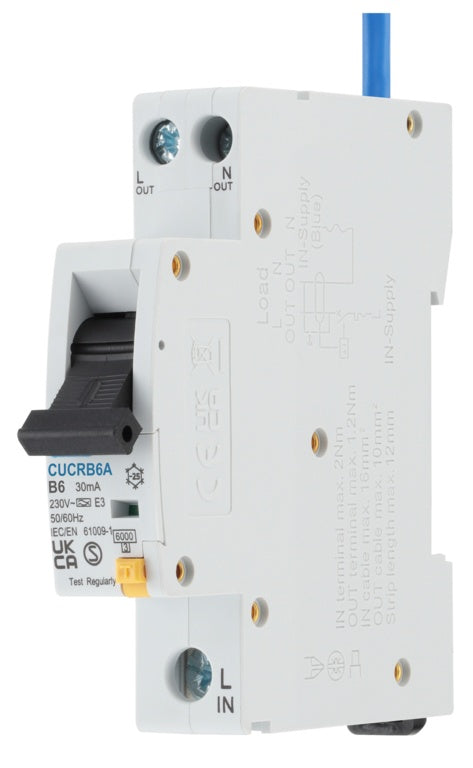 BG Compact RCBO Type 1 B Curve 6a