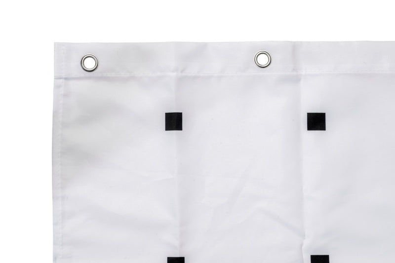 Croydex Shower Curtain 1800mm White, Black Squares & Dots