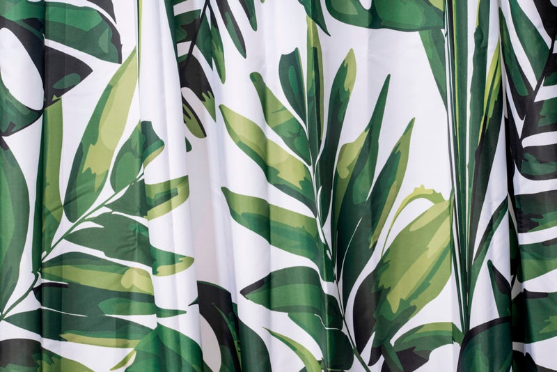 Croydex Shower Curtain 1800mm Green Botanical