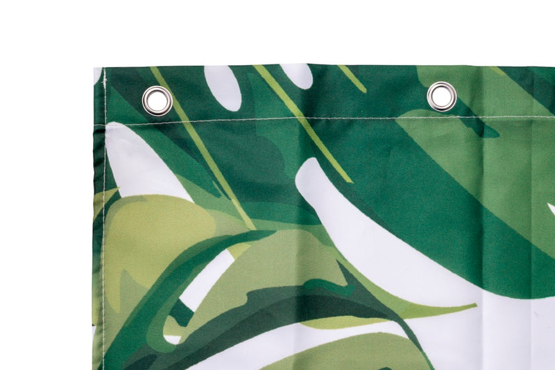 Croydex Shower Curtain 1800mm Green Botanical