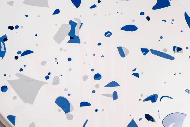 Croydex Toilet Seat Terrazzo Flexi Fix Blue