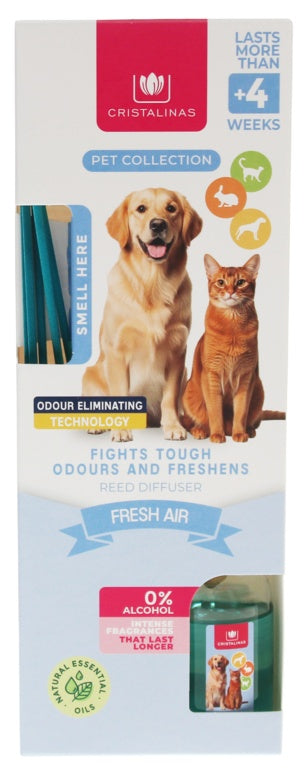 Cristalinas Pet Reed Diffuser 25ml Fresh Air