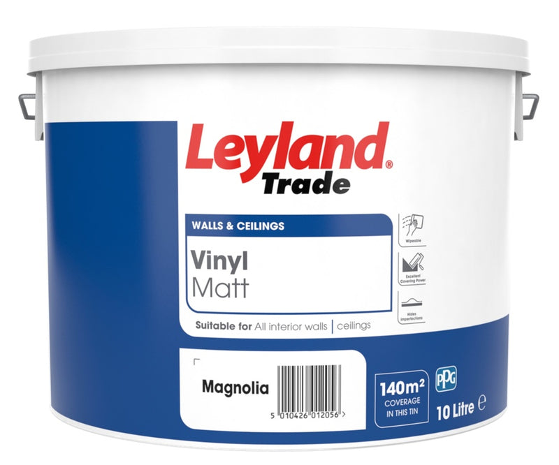 Leyland Trade Vinyl Matt 10L Magnolia