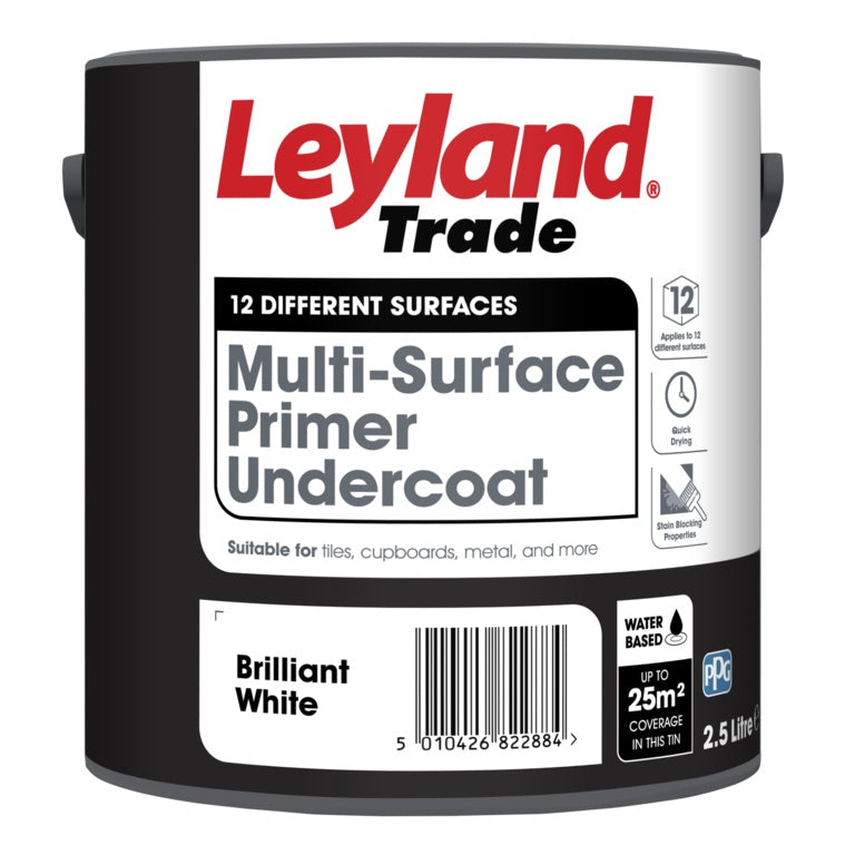 Leyland Trade Multi Surface Undercoat 2.5L Brilliant White