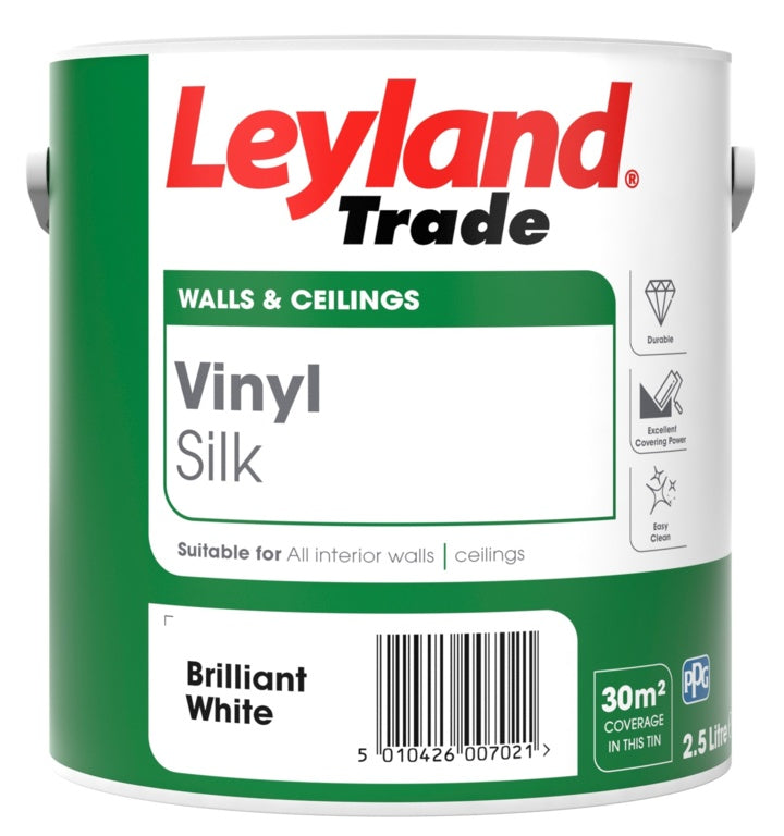 Leyland Trade Vinyl Silk 2.5L Brilliant White