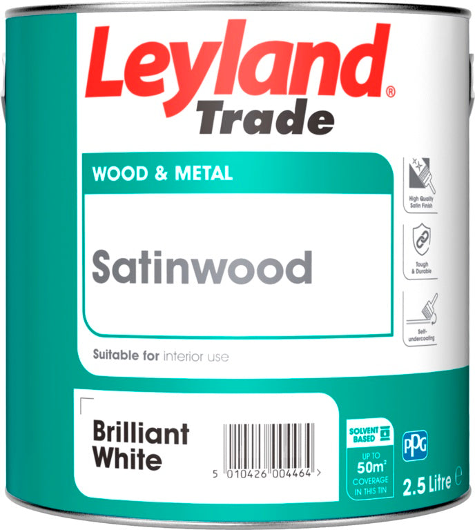 Leyland Trade Satinwood 2.5L Brilliant White