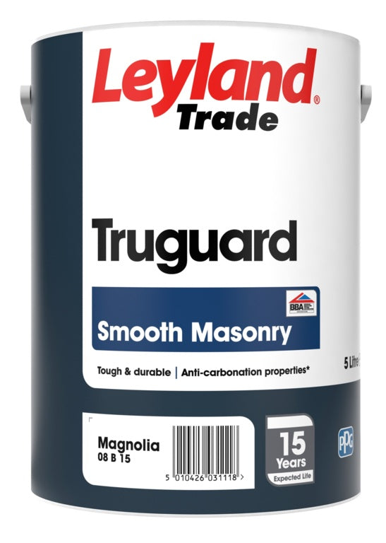 Leyland Trade Truguard Smooth Masonry Paint 5L Magnolia