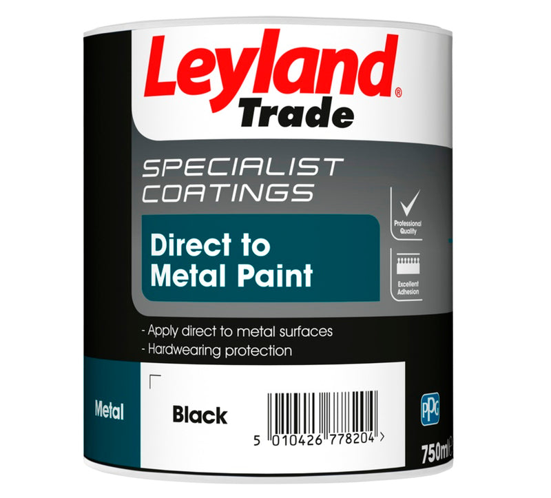 Leyland Trade Direct To Metal Paint 750ml Black