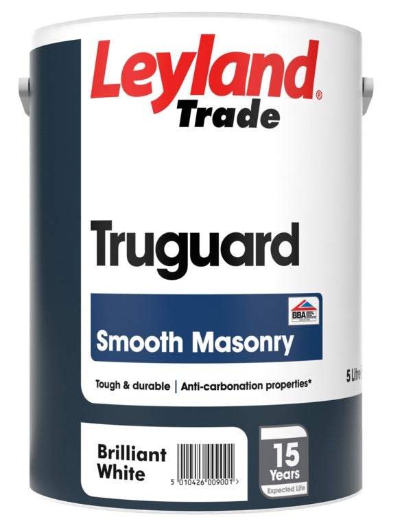 Leyland Trade Truguard Smooth Masonry Paint 5L Brilliant White