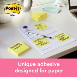 Post-it® Yellow Notes 76mm x 76mm 100 Sheets 5 Pads Plus 1 Free