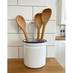 Falcon Enamel Cutlery Holder Traditional White 11.5cm