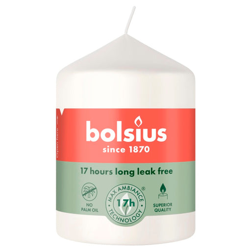 Bolsius Pillar Candle Cloudy White 8cm
