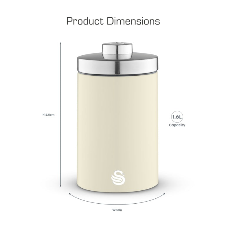 Swan Townhouse Canisters Set Of 3 Cream 1.6L