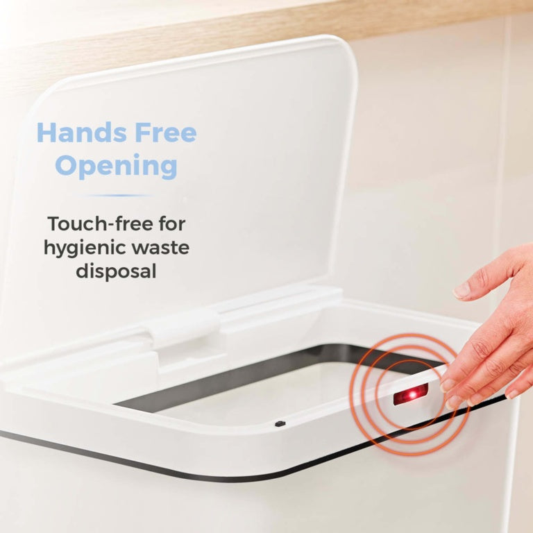 Tower 50L Rectangular Sensor Bin White