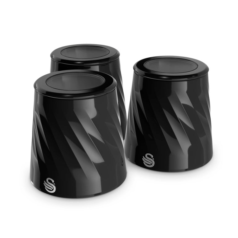 Swan Windsor Canisters Set of 3 Black