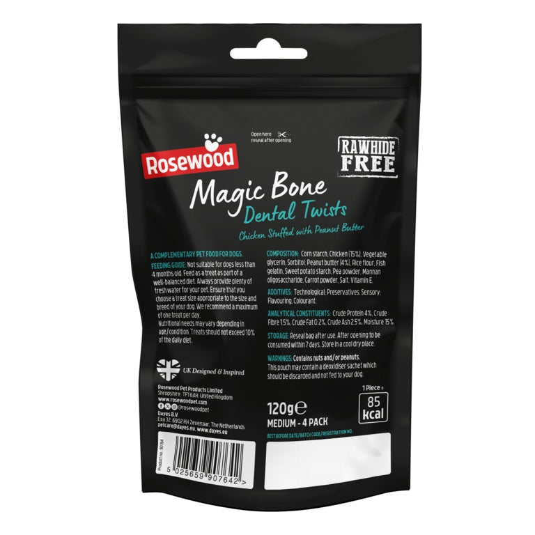 ROSEWOOD Magic Dental Twists Pack 4 120g