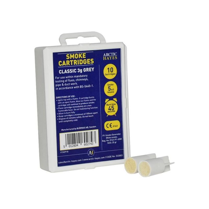 Arctic Hayes Smoke Cartridges Classic 3g Grey (Pack 10) Arctic Hayes - RockBottom Northampton 