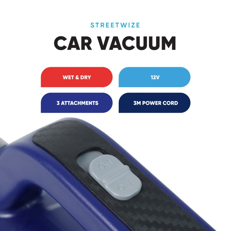 Streetwize Wet & Dry Car Vacuum Cleaner 12v