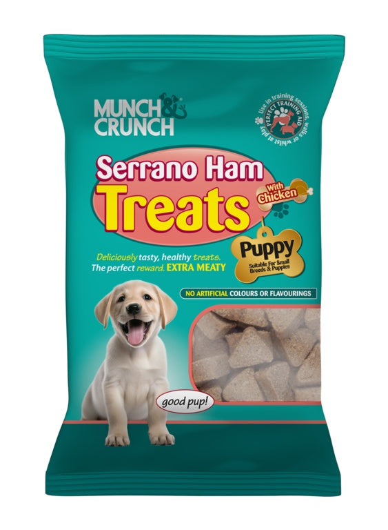 Munch  Crunch Puppy Serrano Ham Treats 150g