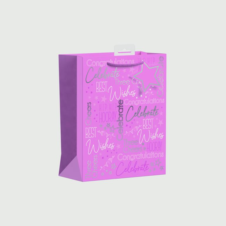 Giftmaker Pink Text Gift Bag Medium