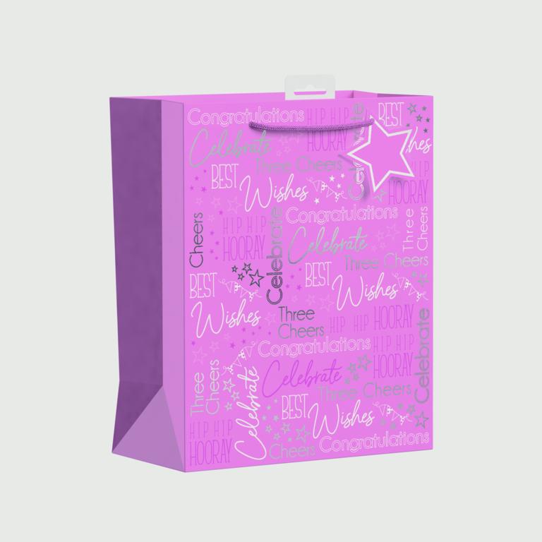 Giftmaker Pink Text Gift Bag Large