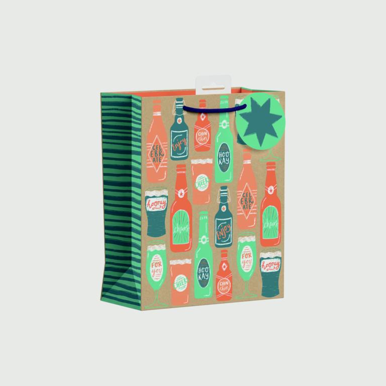 Giftmaker Beer Bottle Gift Bag Medium